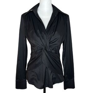 Trina Turk Black Classic Dress Shirt Size 4
